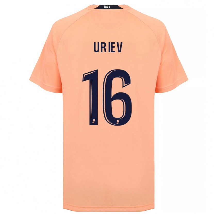 Danxen Uomo Maglia Alan Uriev #16 Arancione Blu Navy Kit Gara Away 2025/26 Maglietta
