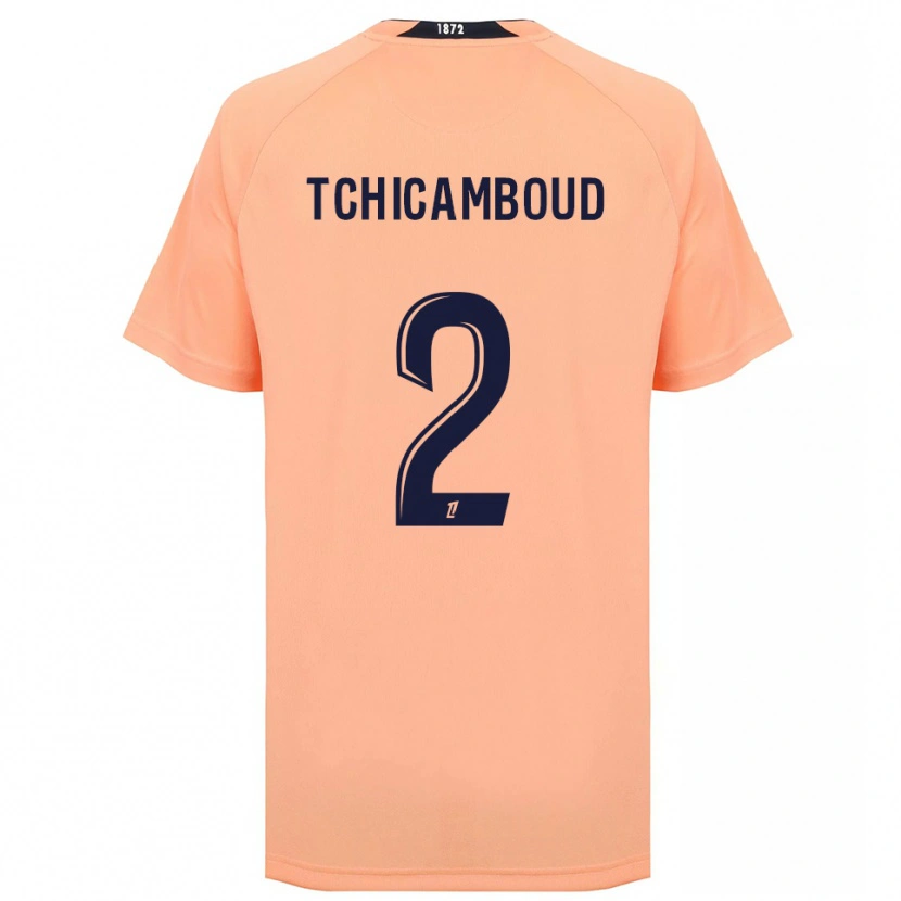 Danxen Uomo Maglia Steed Tchicamboud #2 Arancione Blu Navy Kit Gara Away 2025/26 Maglietta