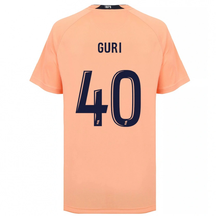 Danxen Uomo Maglia Gabriel Guri #40 Arancione Blu Navy Kit Gara Away 2025/26 Maglietta