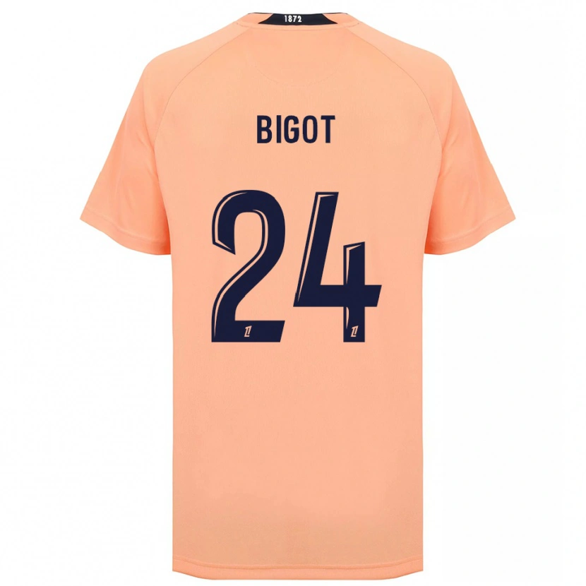 Danxen Uomo Maglia Maureen Bigot #24 Arancione Blu Navy Kit Gara Away 2025/26 Maglietta