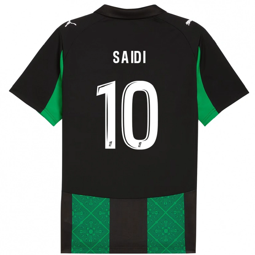 Danxen Uomo Maglia Kahissa Saïdi Muscara #10 Nero Verde Kit Gara Away 2025/26 Maglietta