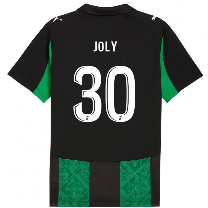 Danxen Uomo Maglia Blandine Joly #30 Nero Verde Kit Gara Away 2025/26 Maglietta