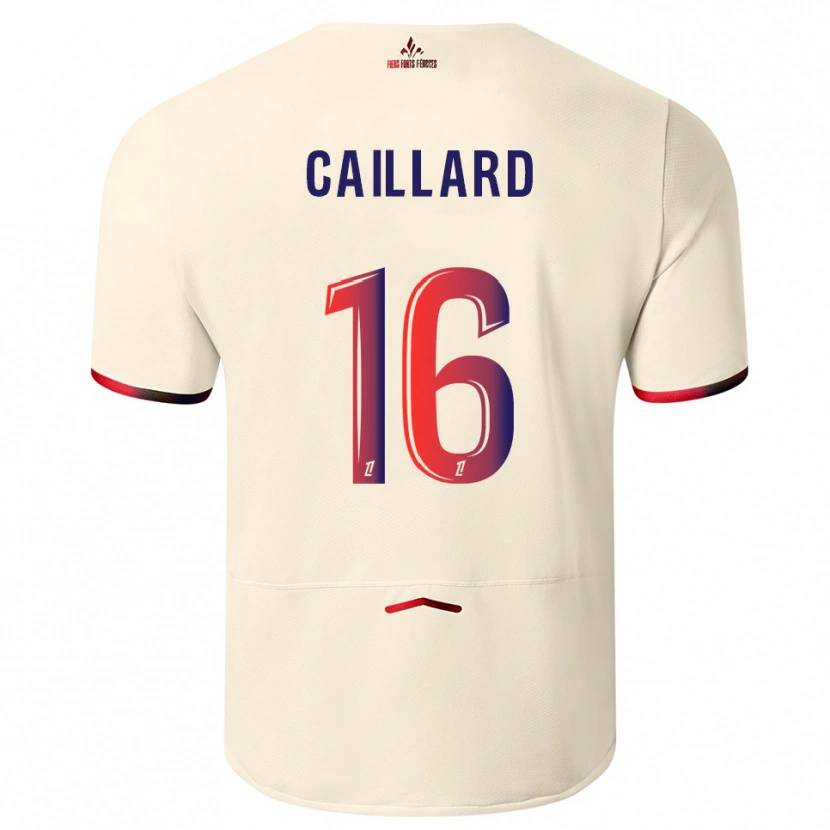 Danxen Uomo Maglia Marc-Aurèle Caillard #16 Bianco Sporco Rosso Kit Gara Away 2025/26 Maglietta