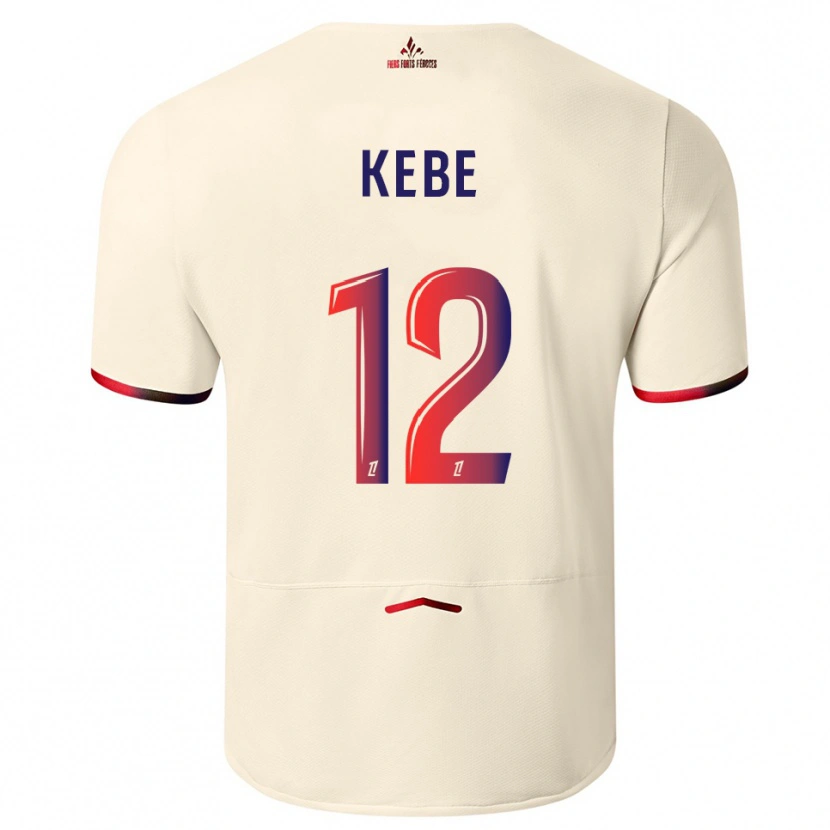 Danxen Uomo Maglia Hamadi Kebe #12 Bianco Sporco Rosso Kit Gara Away 2025/26 Maglietta