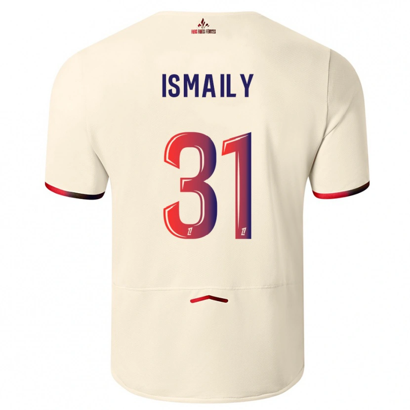 Danxen Uomo Maglia Ismaily #31 Bianco Sporco Rosso Kit Gara Away 2025/26 Maglietta