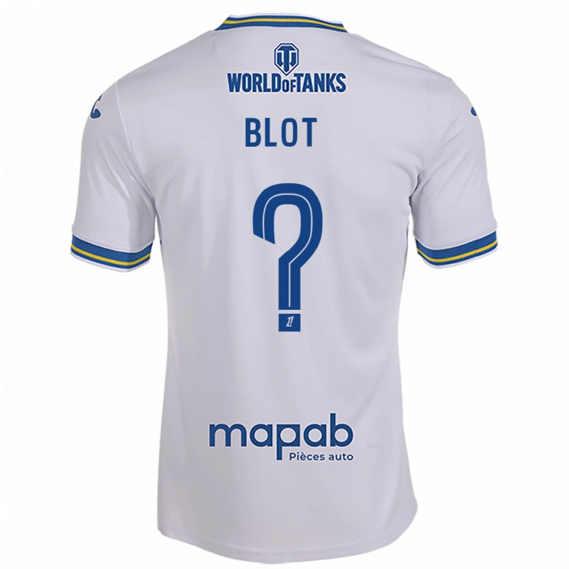 Danxen Uomo Maglia Enzo Blot #0 Bianco Azzurro Kit Gara Away 2025/26 Maglietta
