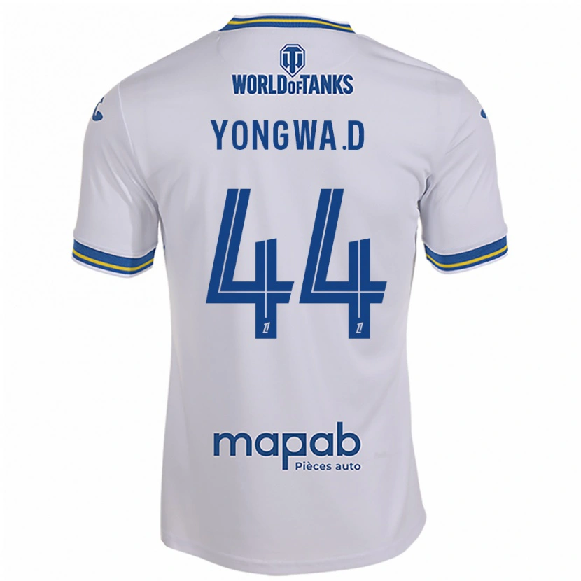 Danxen Uomo Maglia Darlin Yongwa #44 Bianco Azzurro Kit Gara Away 2025/26 Maglietta