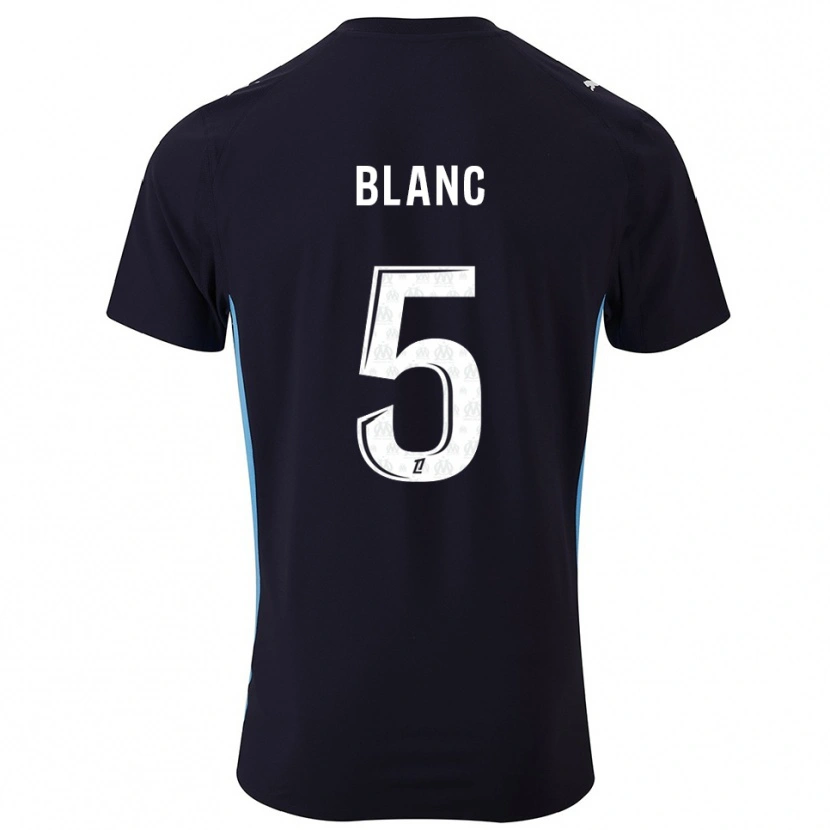 Danxen Uomo Maglia Amandine Blanc #5 Nero Azzurro Kit Gara Away 2025/26 Maglietta