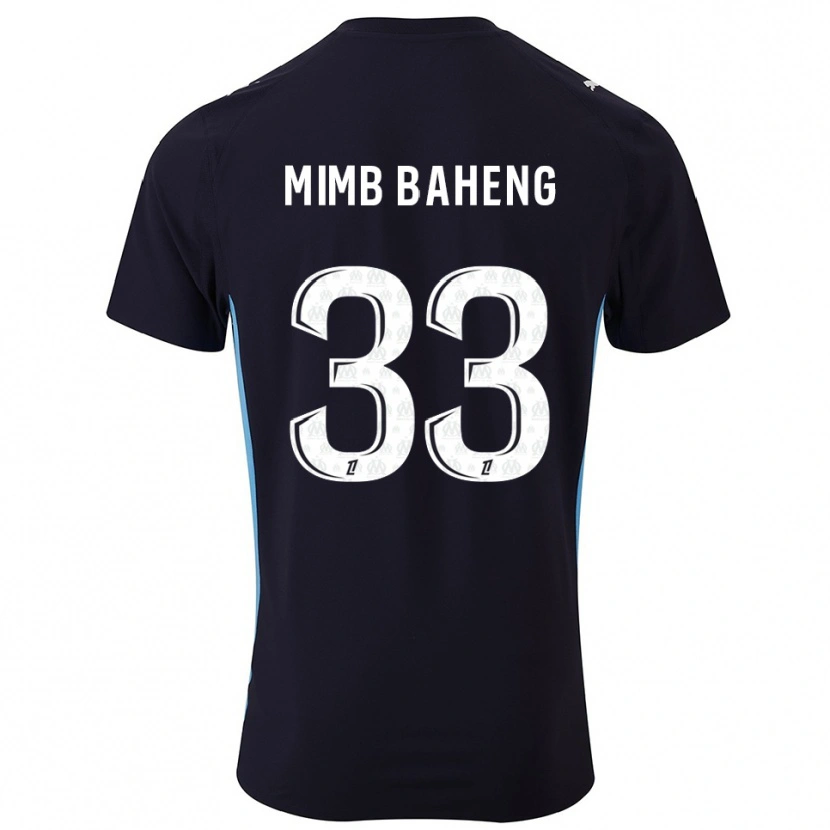 Danxen Uomo Maglia Rony Mimb Baheng #33 Nero Azzurro Kit Gara Away 2025/26 Maglietta