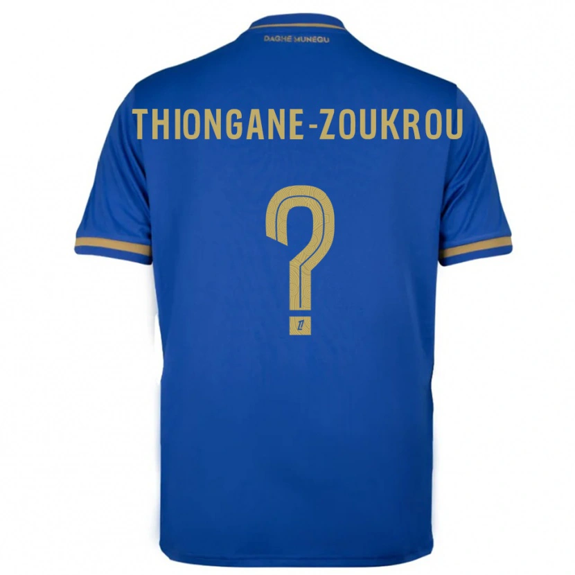 Danxen Uomo Maglia Ackah-Tidiane Thiongane-Zoukrou #0 Blu Oro Kit Gara Away 2025/26 Maglietta