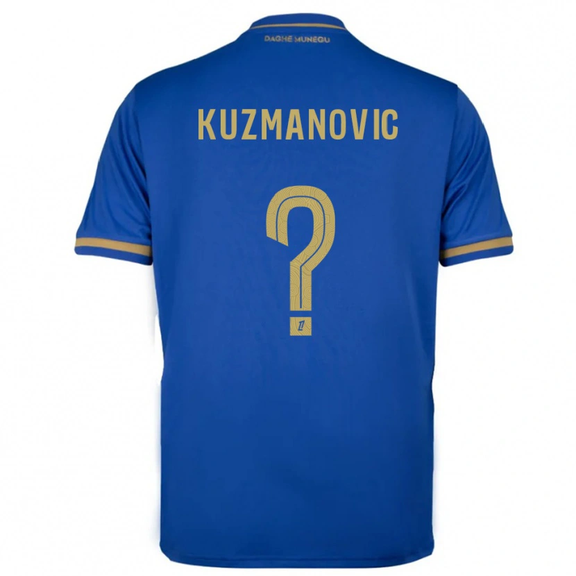 Danxen Uomo Maglia Dejan Kuzmanovic #0 Blu Oro Kit Gara Away 2025/26 Maglietta