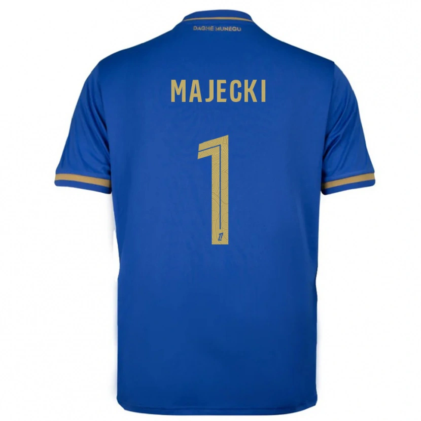 Danxen Uomo Maglia Radoslaw Majecki #1 Blu Oro Kit Gara Away 2025/26 Maglietta