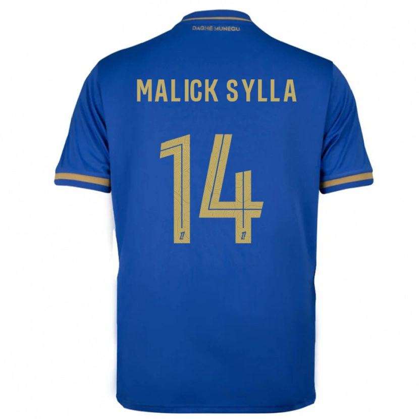 Danxen Uomo Maglia Malick Sylla #14 Blu Oro Kit Gara Away 2025/26 Maglietta