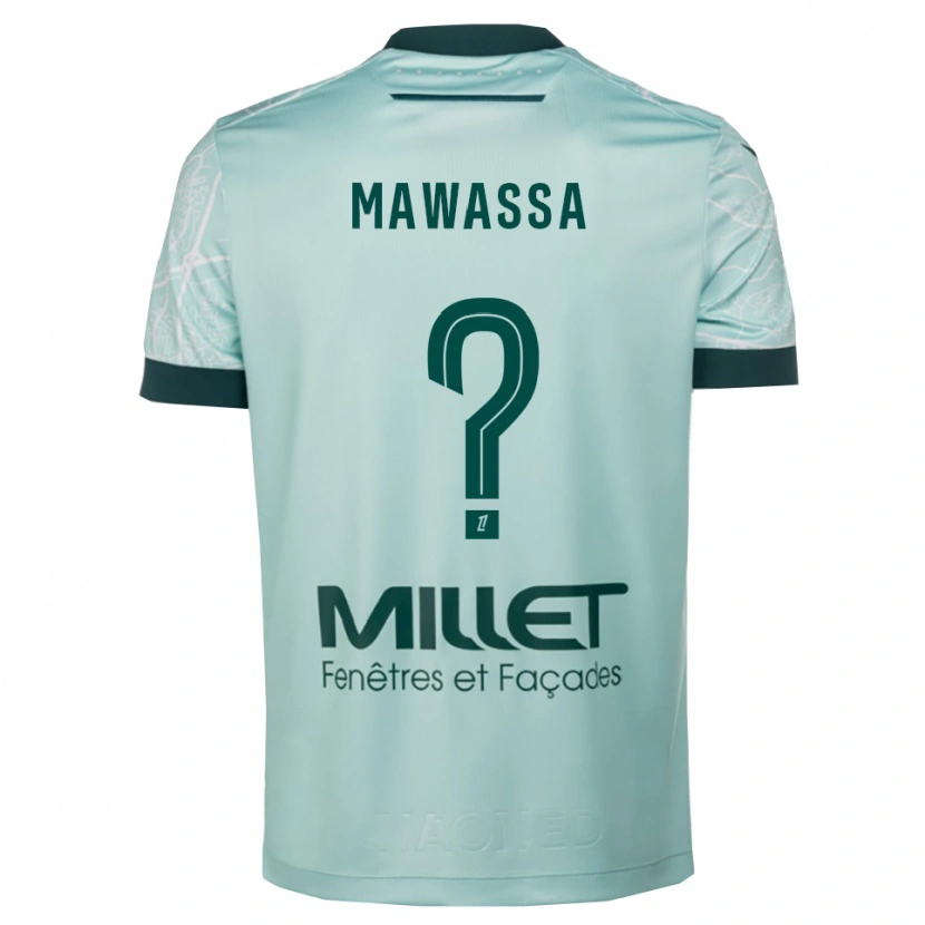 Danxen Uomo Maglia Enoch Mawassa #0 Verde Bianco Kit Gara Away 2025/26 Maglietta