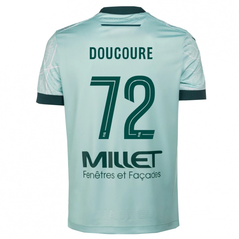 Danxen Uomo Maglia Sékou Doucouré #72 Verde Bianco Kit Gara Away 2025/26 Maglietta