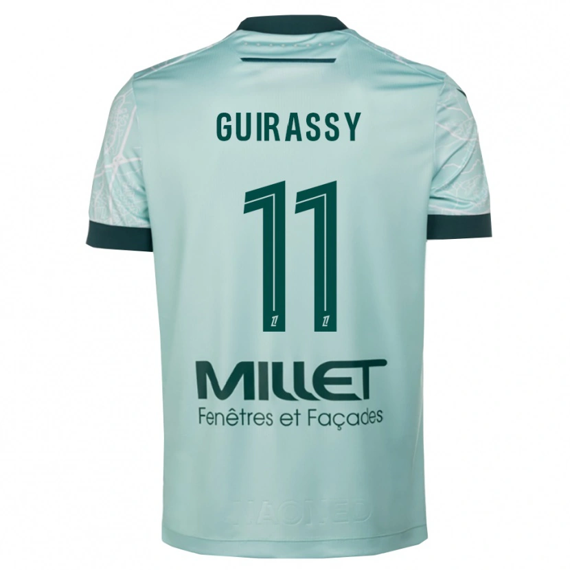 Danxen Uomo Maglia Herba Guirassy #11 Verde Bianco Kit Gara Away 2025/26 Maglietta