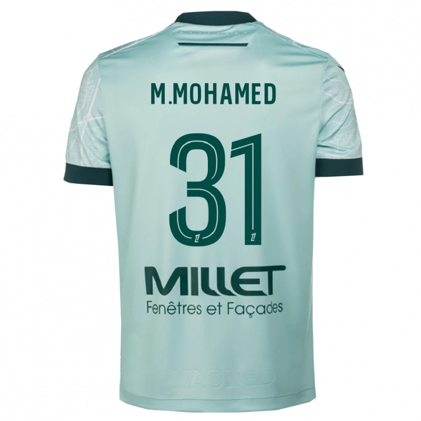 Danxen Uomo Maglia Mostafa Mohamed #31 Verde Bianco Kit Gara Away 2025/26 Maglietta