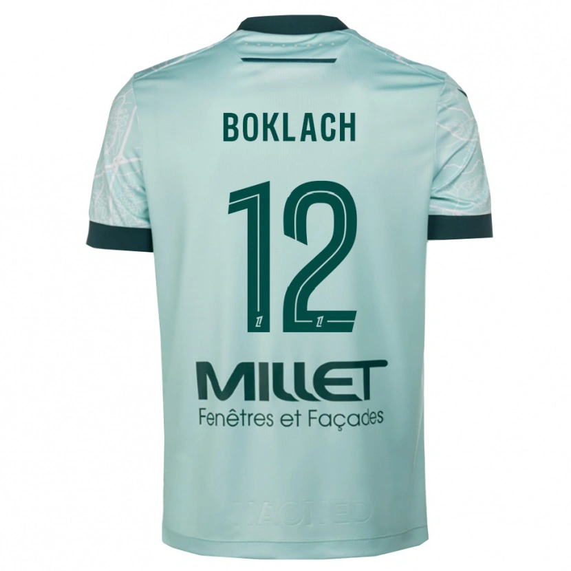Danxen Uomo Maglia Kateryna Boklach #12 Verde Bianco Kit Gara Away 2025/26 Maglietta