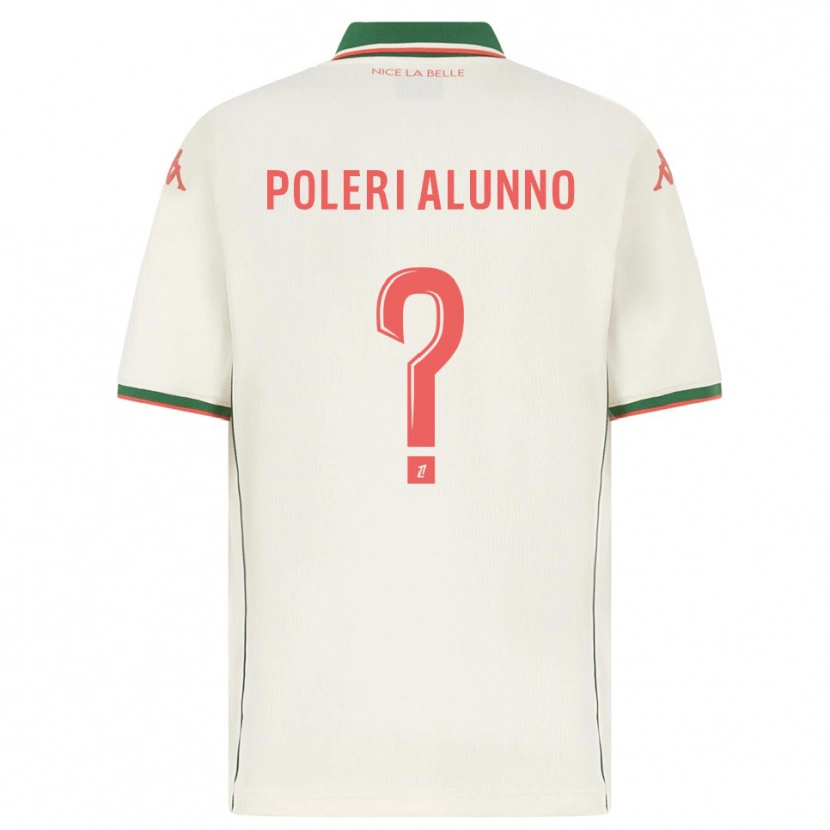 Danxen Uomo Maglia Mathis Poleri Alunno #0 Bianco Verde Kit Gara Away 2025/26 Maglietta