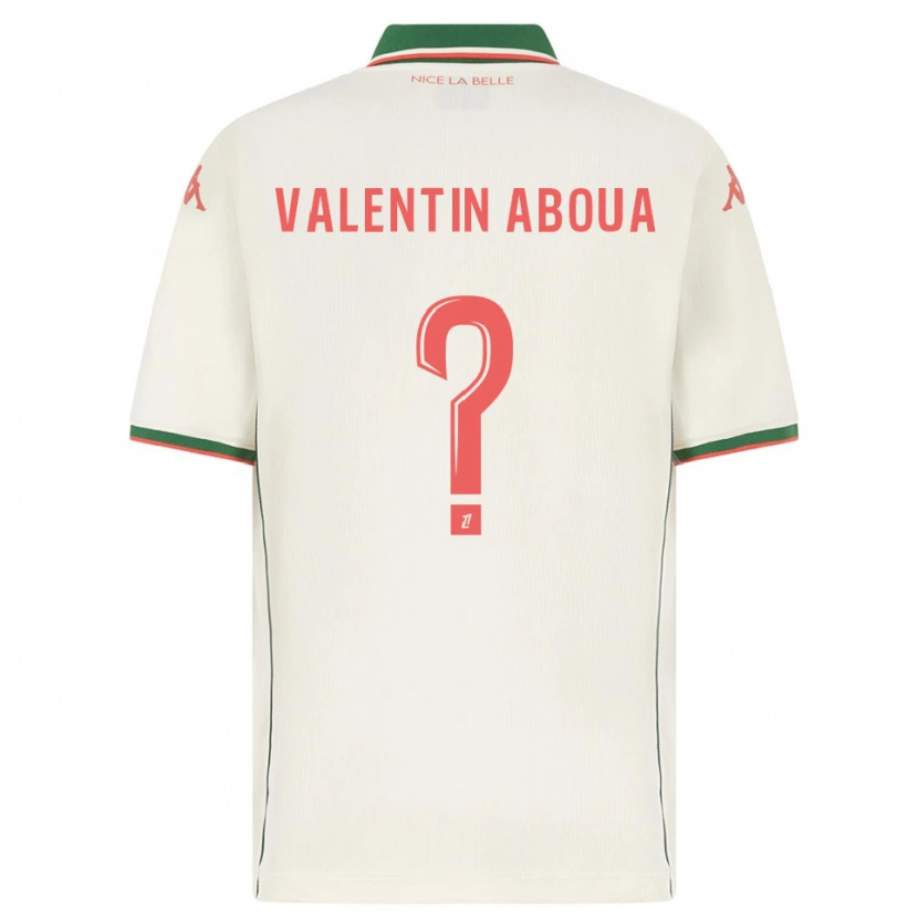 Danxen Uomo Maglia Louis Valentin Aboua #0 Bianco Verde Kit Gara Away 2025/26 Maglietta