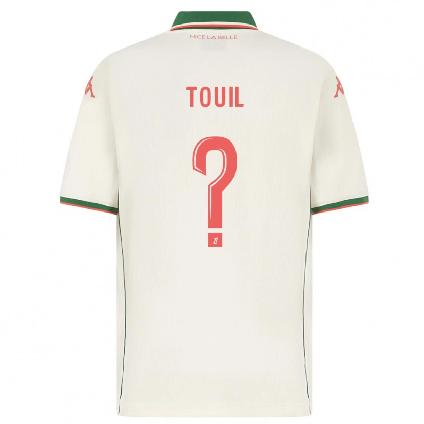 Danxen Uomo Maglia Yanis Touil #0 Bianco Verde Kit Gara Away 2025/26 Maglietta