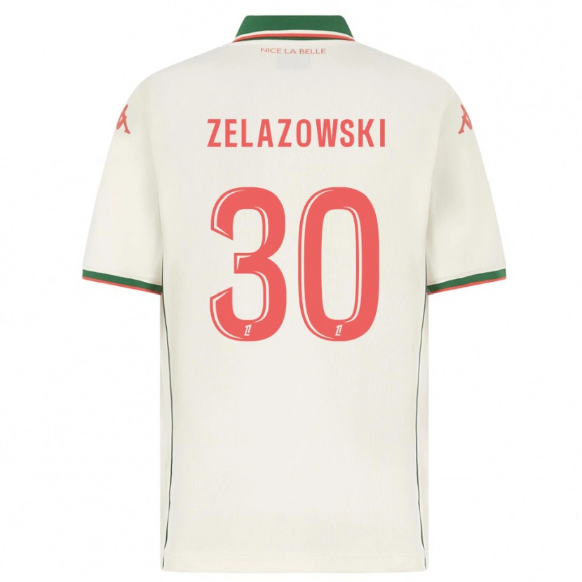 Danxen Uomo Maglia Bartosz Zelazowski #30 Bianco Verde Kit Gara Away 2025/26 Maglietta