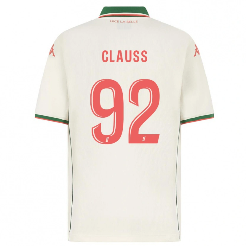 Danxen Uomo Maglia Jonathan Clauss #92 Bianco Verde Kit Gara Away 2025/26 Maglietta