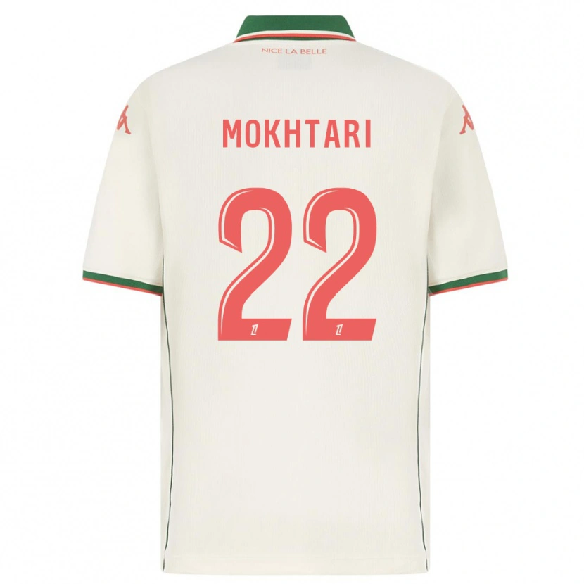 Danxen Uomo Maglia Jade Mokhtari #22 Bianco Verde Kit Gara Away 2025/26 Maglietta