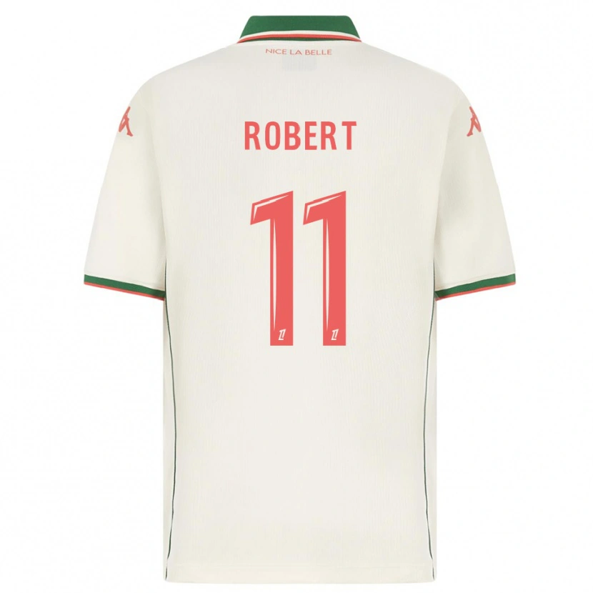 Danxen Uomo Maglia Rachel Robert #11 Bianco Verde Kit Gara Away 2025/26 Maglietta
