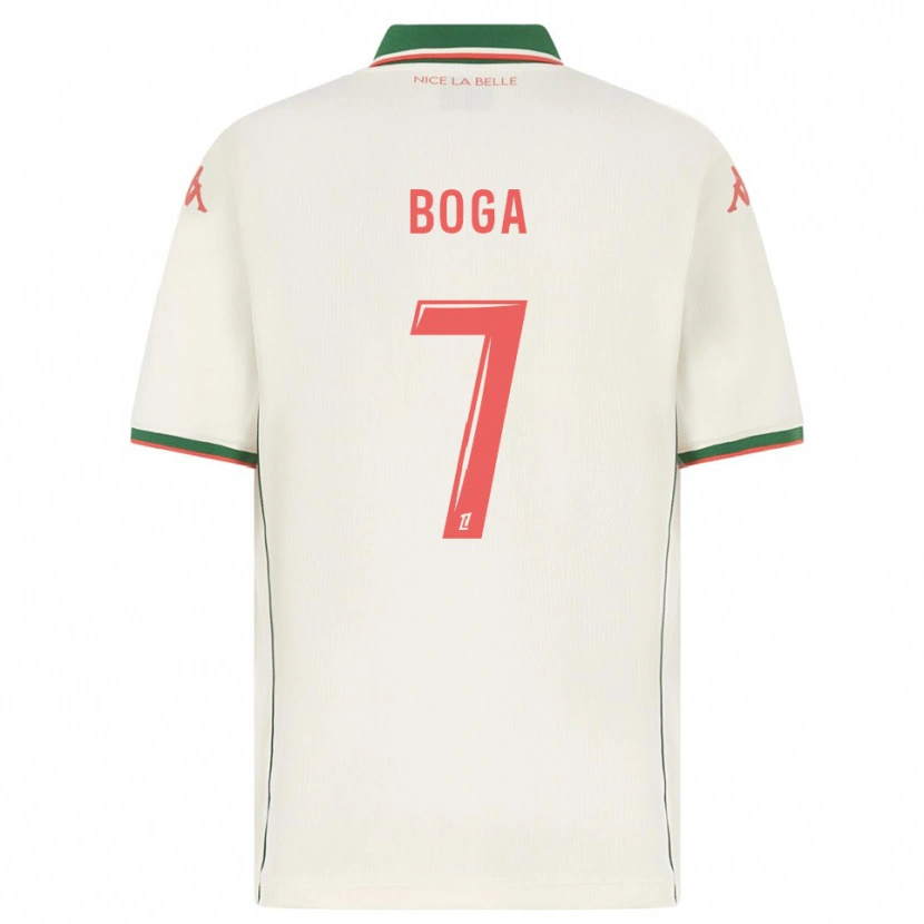 Danxen Uomo Maglia Jérémie Boga #7 Bianco Verde Kit Gara Away 2025/26 Maglietta