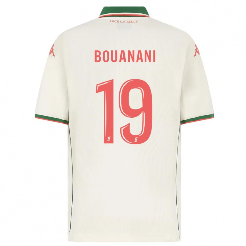 Danxen Uomo Maglia Badredine Bouanani #19 Bianco Verde Kit Gara Away 2025/26 Maglietta