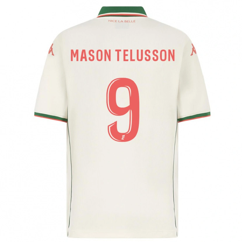 Danxen Uomo Maglia Jah-Mason Telusson #9 Bianco Verde Kit Gara Away 2025/26 Maglietta