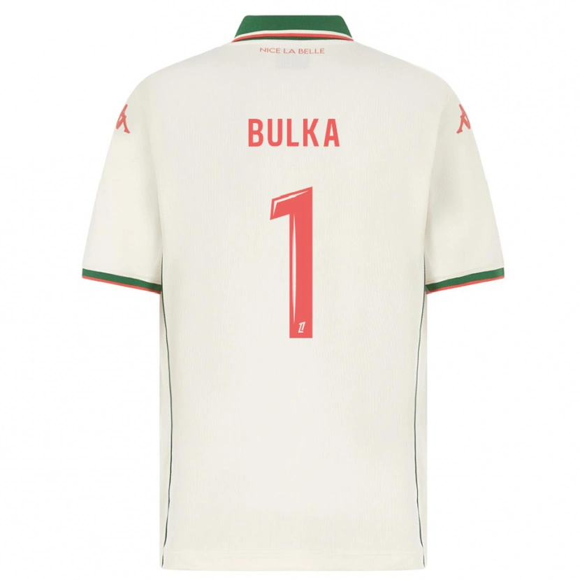 Danxen Uomo Maglia Marcin Bulka #1 Bianco Verde Kit Gara Away 2025/26 Maglietta