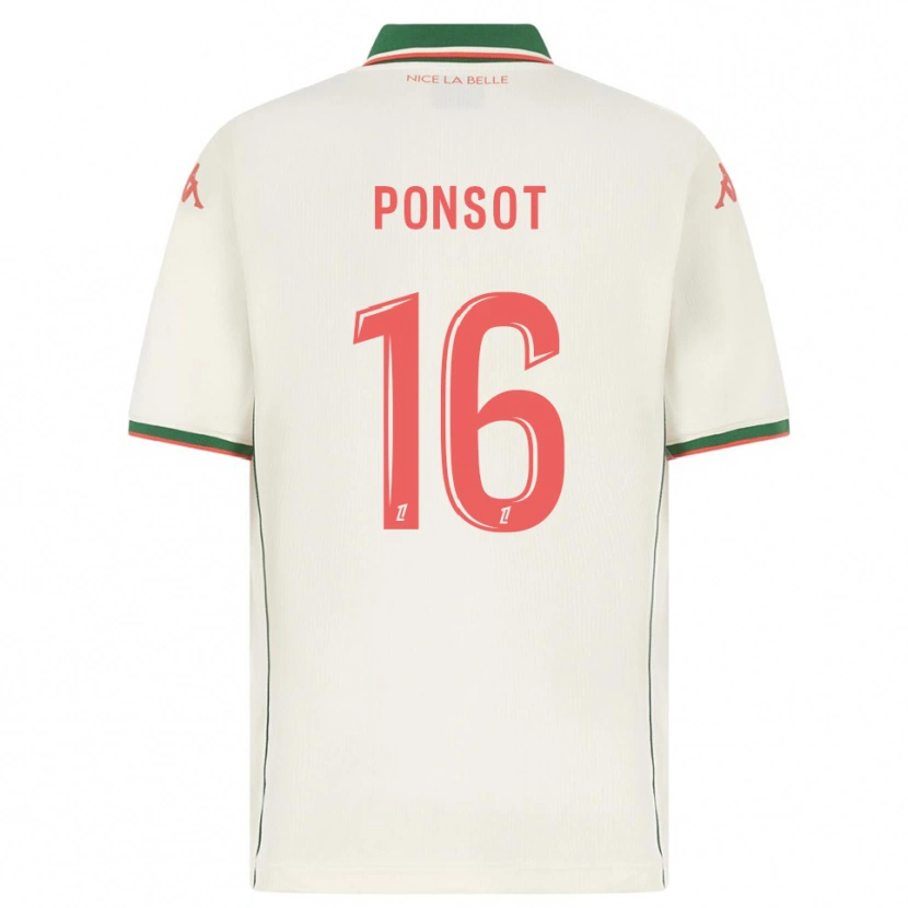 Danxen Uomo Maglia Martin Ponsot #16 Bianco Verde Kit Gara Away 2025/26 Maglietta