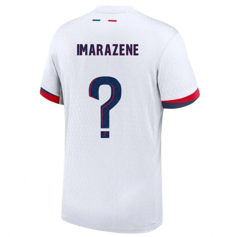 Danxen Uomo Maglia Katia Imarazene #0 Bianco Rosso Kit Gara Away 2025/26 Maglietta