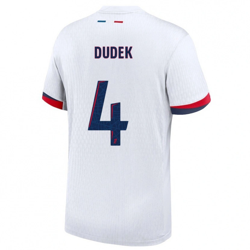 Danxen Uomo Maglia Paulina Dudek #4 Bianco Rosso Kit Gara Away 2025/26 Maglietta
