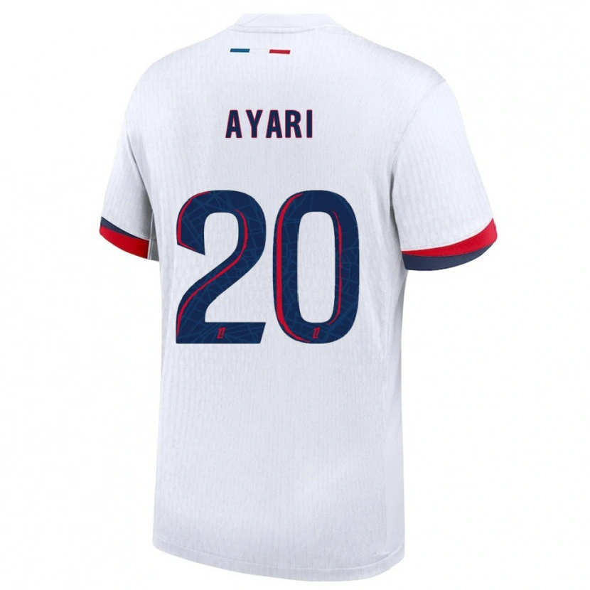 Danxen Uomo Maglia Adam Ayari #20 Bianco Rosso Kit Gara Away 2025/26 Maglietta
