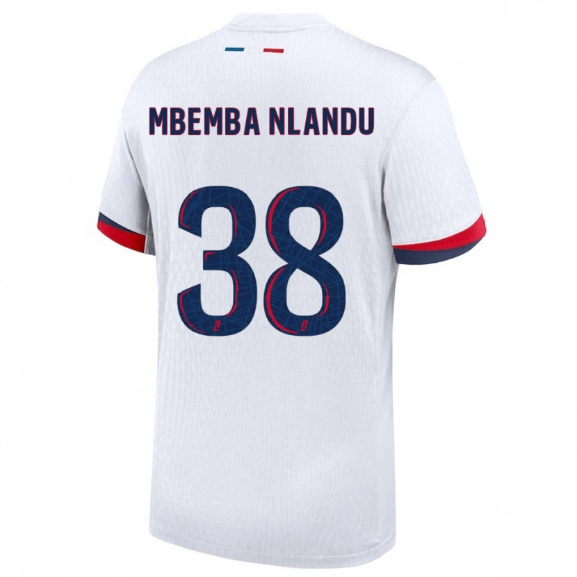 Danxen Uomo Maglia Emmanuel Mbemba #38 Bianco Rosso Kit Gara Away 2025/26 Maglietta