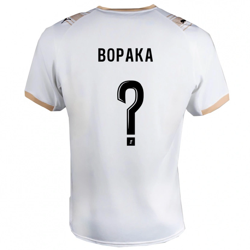 Danxen Uomo Maglia Yohann Bopaka #0 Bianco Nero Kit Gara Away 2025/26 Maglietta