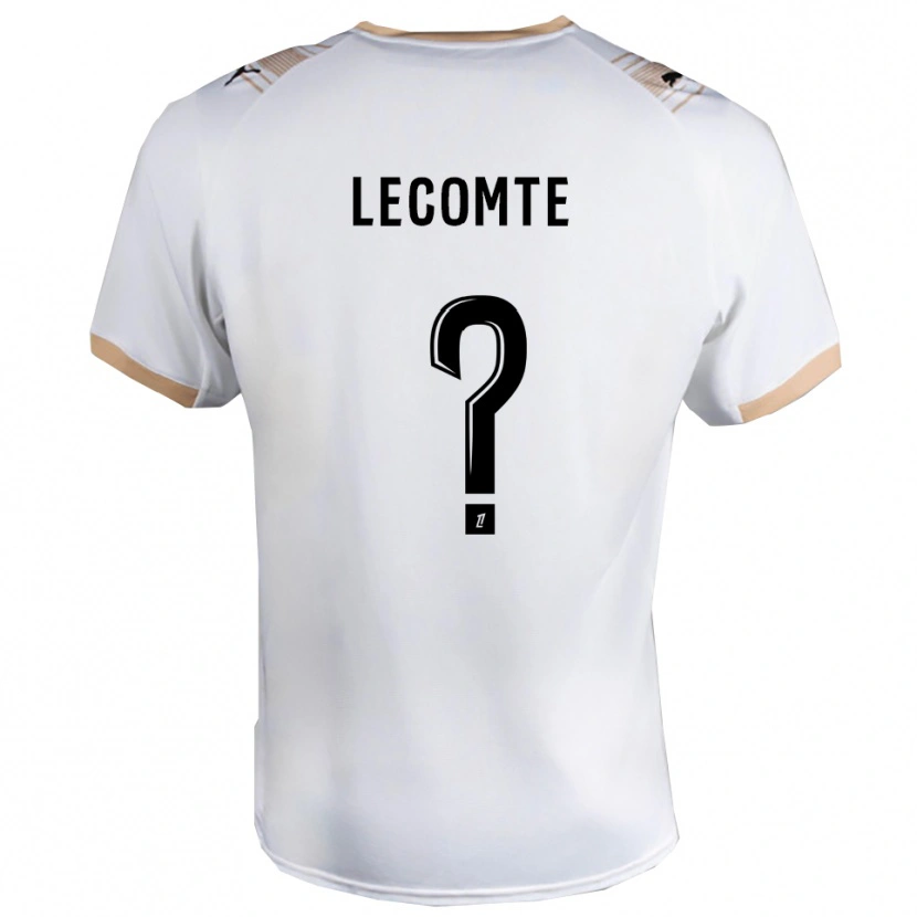 Danxen Uomo Maglia Benjamin Lecomte #0 Bianco Nero Kit Gara Away 2025/26 Maglietta