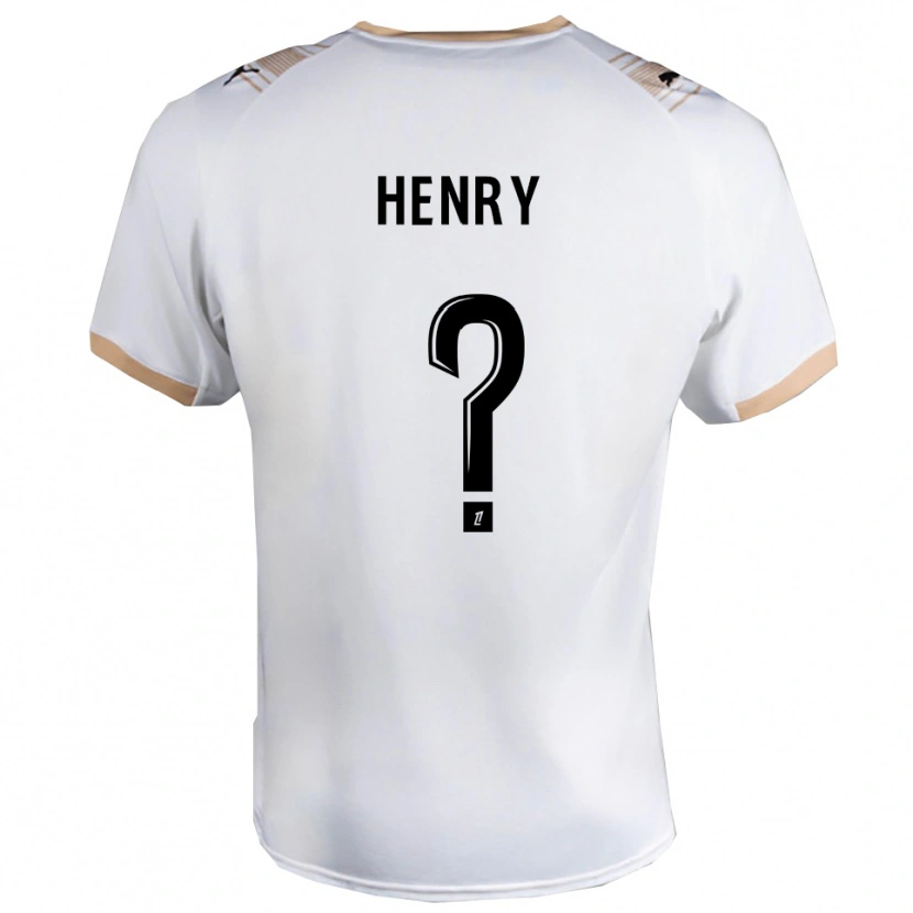 Danxen Uomo Maglia Kobi Henry #0 Bianco Nero Kit Gara Away 2025/26 Maglietta