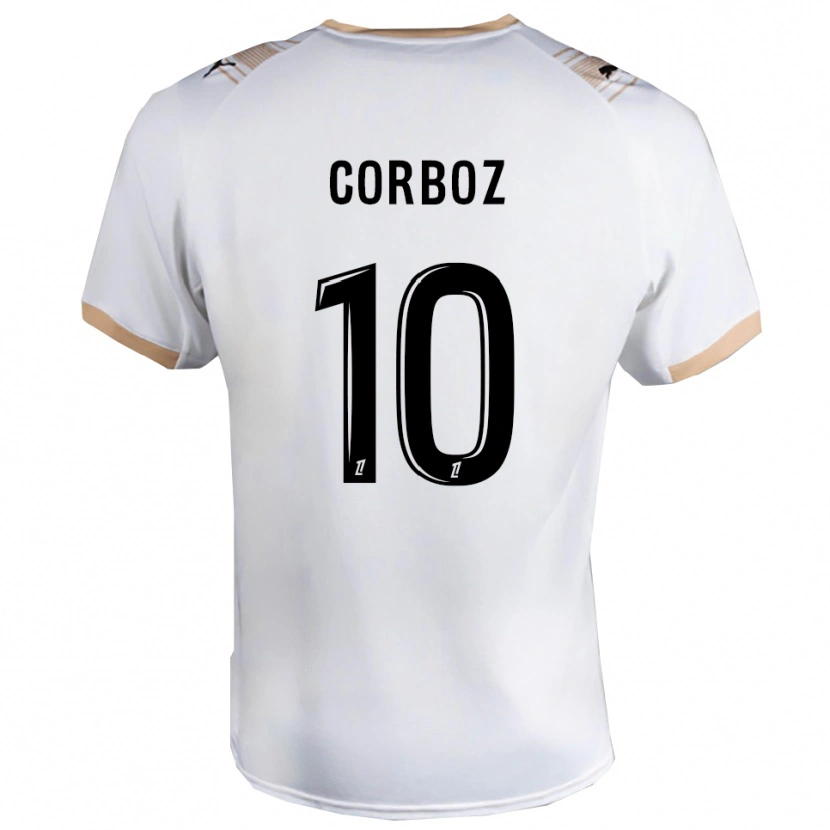Danxen Uomo Maglia Rachel Corboz #10 Bianco Nero Kit Gara Away 2025/26 Maglietta