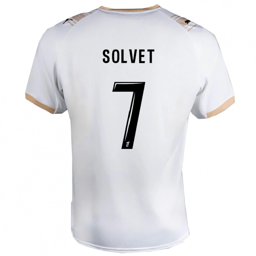 Danxen Uomo Maglia Anddrys Solvet #7 Bianco Nero Kit Gara Away 2025/26 Maglietta