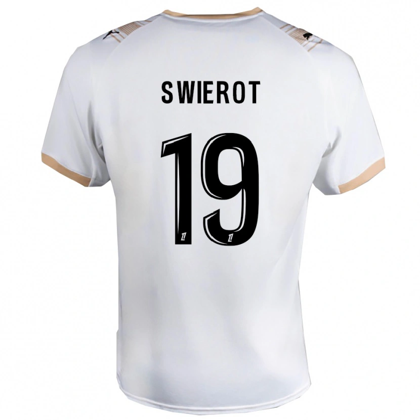 Danxen Uomo Maglia Julie Swierot #19 Bianco Nero Kit Gara Away 2025/26 Maglietta