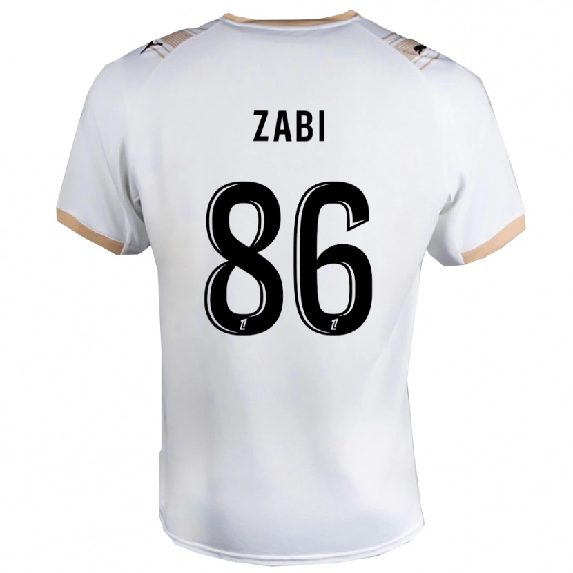 Danxen Uomo Maglia Zabi #86 Bianco Nero Kit Gara Away 2025/26 Maglietta