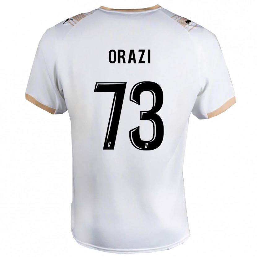 Danxen Uomo Maglia Ike Orazi #73 Bianco Nero Kit Gara Away 2025/26 Maglietta