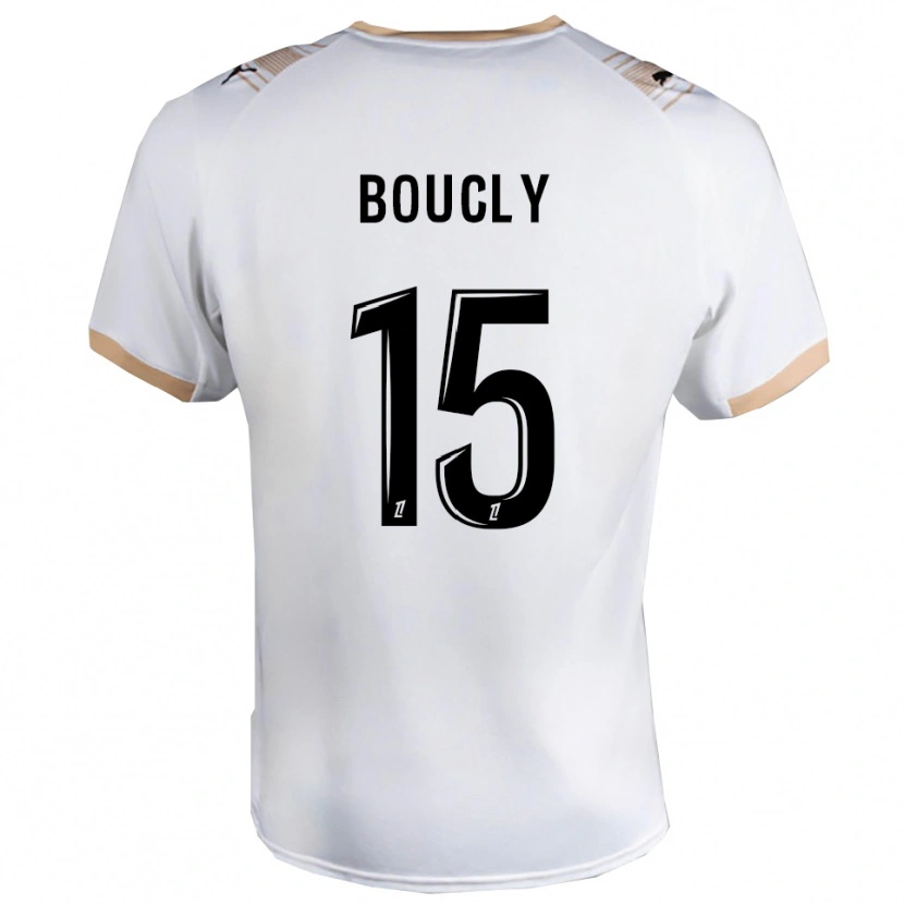 Danxen Uomo Maglia Maïté Boucly #15 Bianco Nero Kit Gara Away 2025/26 Maglietta