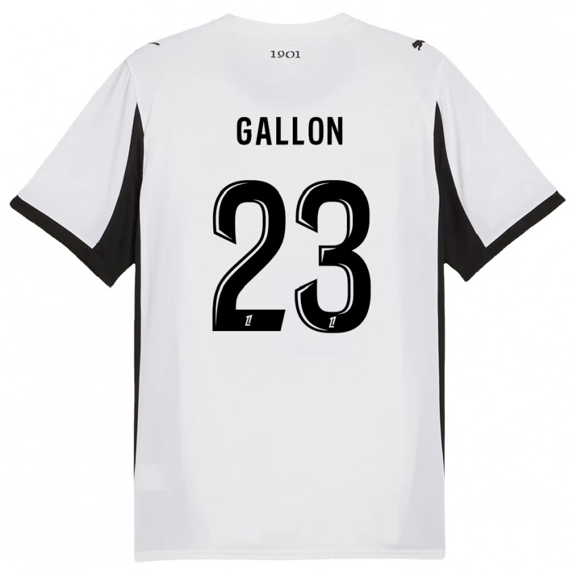 Danxen Uomo Maglia Gauthier Gallon #23 Bianco Nero Kit Gara Away 2025/26 Maglietta