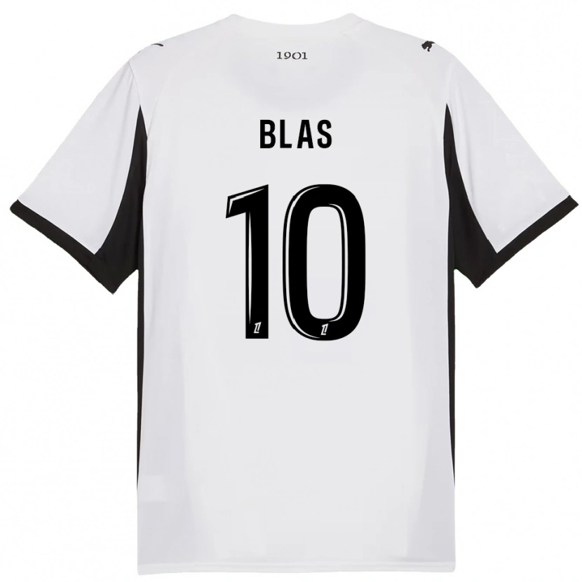Danxen Uomo Maglia Ludovic Blas #10 Bianco Nero Kit Gara Away 2025/26 Maglietta