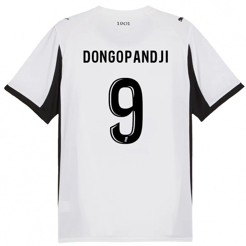 Danxen Uomo Maglia Kelvin Dongopandji #9 Bianco Nero Kit Gara Away 2025/26 Maglietta